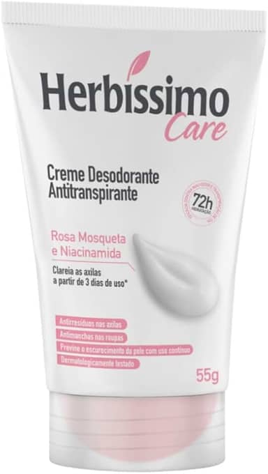 Dana - Desodorante Cremoso Antip Herbissimo Bisnaga 55G Rosa Mosqueta E Niacinamida