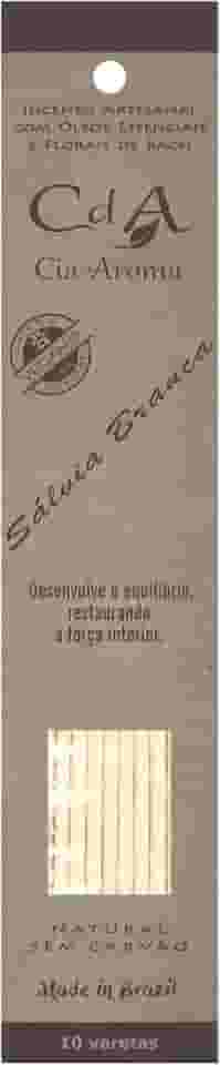 Incenso Vareta Sálvia Branca Óleo Essencial e Florais