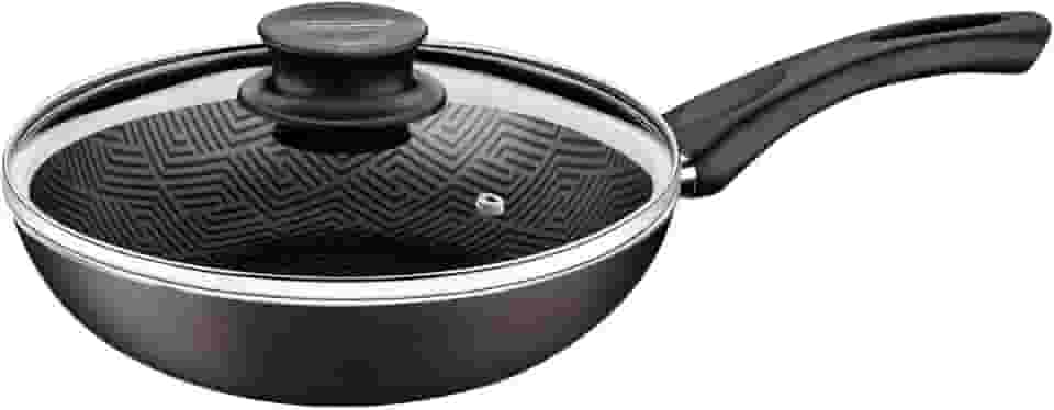 Frigideira Funda Tramontina Paris Em Alumínio Com Revestimento Interno E Externo Em Antiaderente Starflon Max Chumbo Com Tampa De Vidro 26 Cm 2,9 L