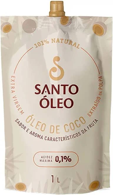 Santo Oleo Oleo De Coco Extra Virgem Da Polpa Pouch 1L (1089)