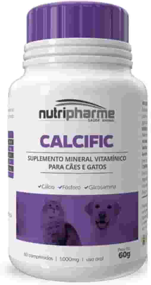 Nutripharme Suplemento Vitamínico Mineral Calcific 1000 Mg Para Cães E Gatos - 60 Comp