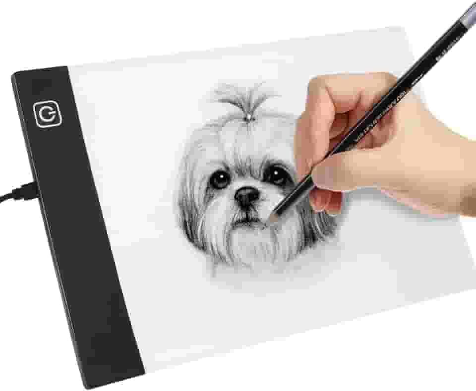 Prancheta de Desenho com Luz LED A4 USB – Mesa de Luz com 3 Níveis de Iluminação, Ideal para Desenho Técnico, Esboços, Desenhistas e Crianças Profissional Mesa Led A4 Desenho Transposição Premium