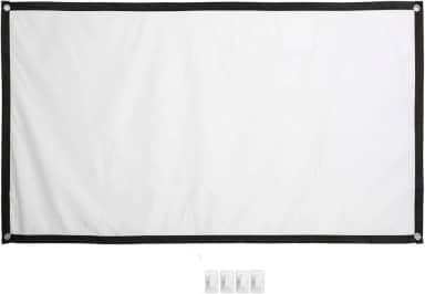 Tela do projetor 60 Polegada, tela portátil do projetor de filmes 16:9 4K HD, tela de projeção de vídeo para casa de filmes