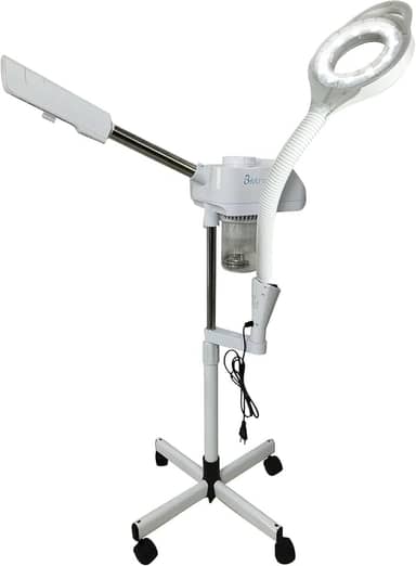 VAPORIZADOR BIOTRON OZÔNIO QUENTE COM PEDESTAL, ILUMINAÇÃO E LUPA DE AUMENTO DE 5 VEZES MARCA BIOTRON