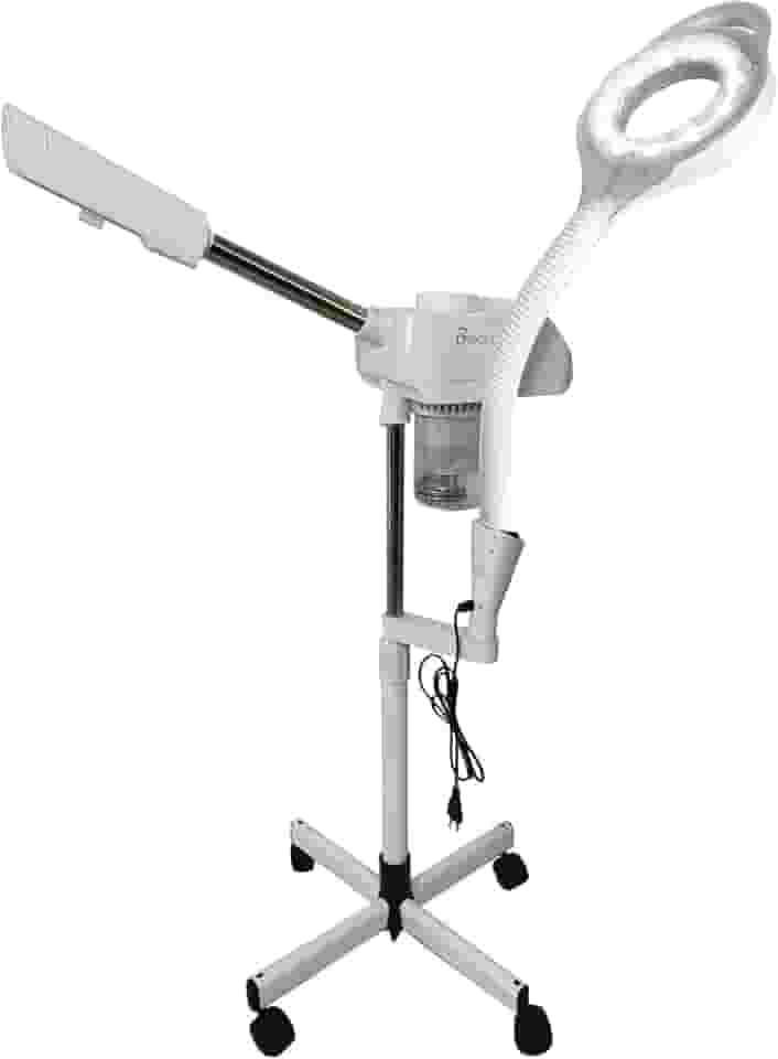 VAPORIZADOR BIOTRON OZÔNIO QUENTE COM PEDESTAL, ILUMINAÇÃO E LUPA DE AUMENTO DE 5 VEZES MARCA BIOTRON