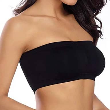 Sutiã tomara que caia feminino plus size lingerie – sem fio push up antiderrapante, Preto, G