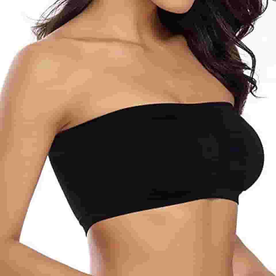 Sutiã tomara que caia feminino plus size lingerie – sem fio push up antiderrapante, Preto, G