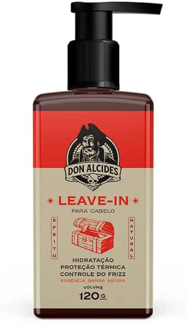 Leave-in Para Cabelo Masculino Barba Negra 120ml Don Alcides