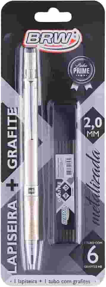 Lapiseira Metalizada Dourada + Grafite 2.0mm, BRW