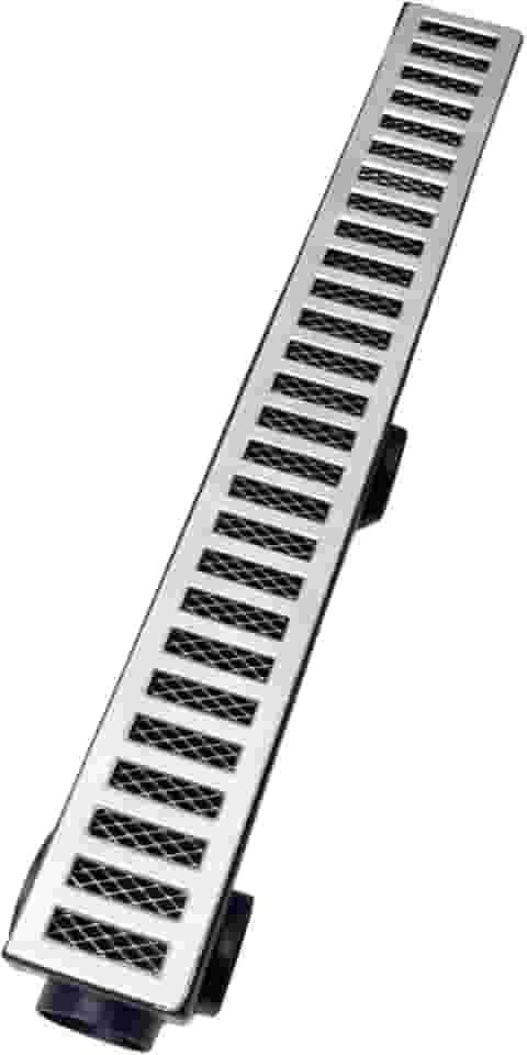 Ralo Linear Alumínio 6x50 com Tela Anti Insetos e Coletor preto Multi Saídas 40mm