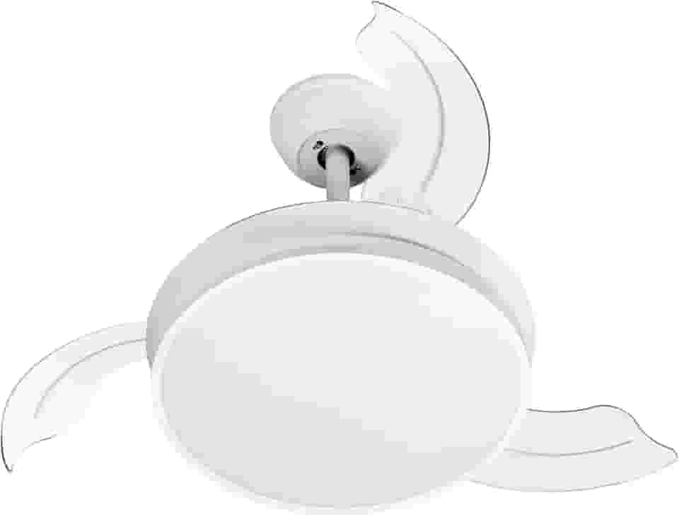 Venti-Delta Ventilador de Teto Inverter Retrátil Led Controle Remoto Bivolt Branco