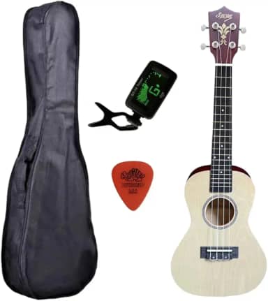 Ukulele Natural Seven Concert Suk-23 NT C/Capa Afinador