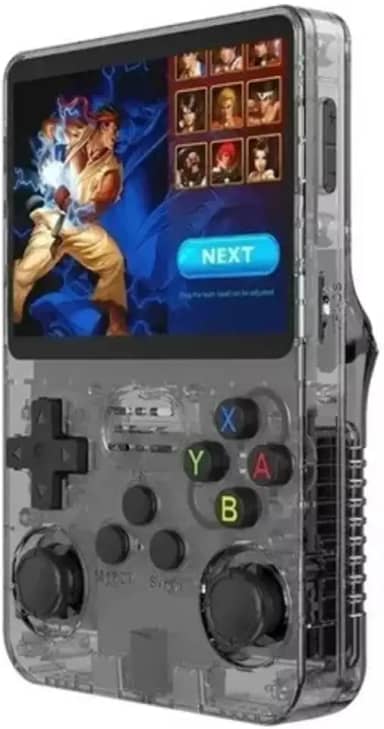 Game Portátil R36s Tela IPS 3.5 64GB 15 Mil jogos (Cinza)