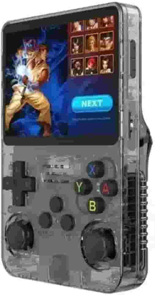 Game Portátil R36s Tela IPS 3.5 64GB 15 Mil jogos (Cinza)