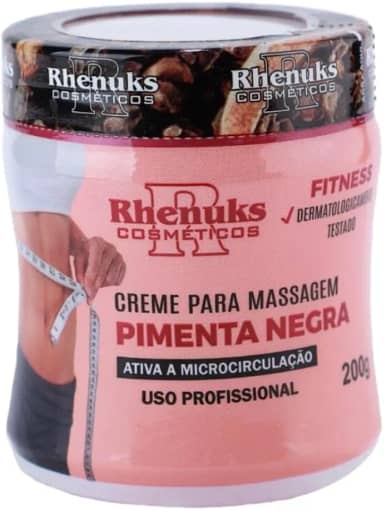 Creme Gel Pimenta Preta Redutor Medidas Celulites Estrias Queimador De Gordura