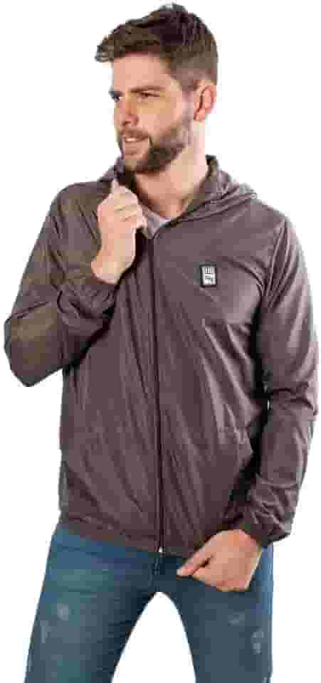 Jaqueta Corta Vento Masculina Plus Size Agasalho Sem Estampa