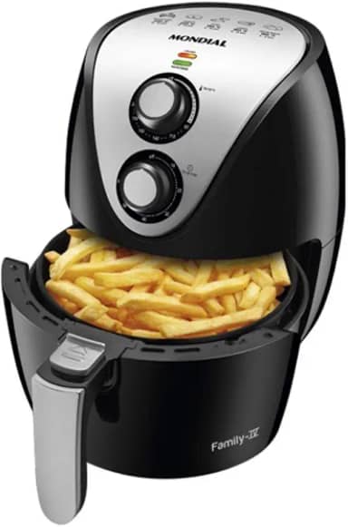Fritadeira Sem Óleo Mondial Family Af-30 Air Fryer 35l Preta 110v