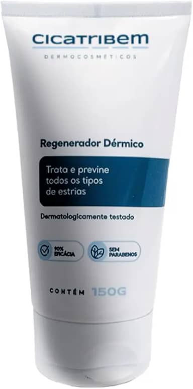 Creme para Estrias Cicatribem 150g - Creme Corporal Previne Estrias e Hidrata com 96% de Eficácia