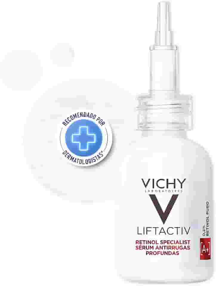 Vichy Retinol Serum Antirrugas com Frações Probióticas, Peptídeos Anti-idade, 30Ml