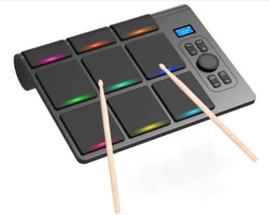 Bateria Eletronica, Bateria Instrumento, Pad Bateria, Bateria Eletronica Portatil, Sample Pad Percussão Multipad Portátil Elétrica