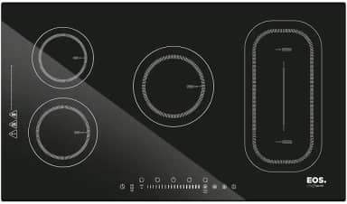 Cooktop de Indução Cinco Bocas EOS 90cm Freezone Preto 9500W ECI05EPF1 220V