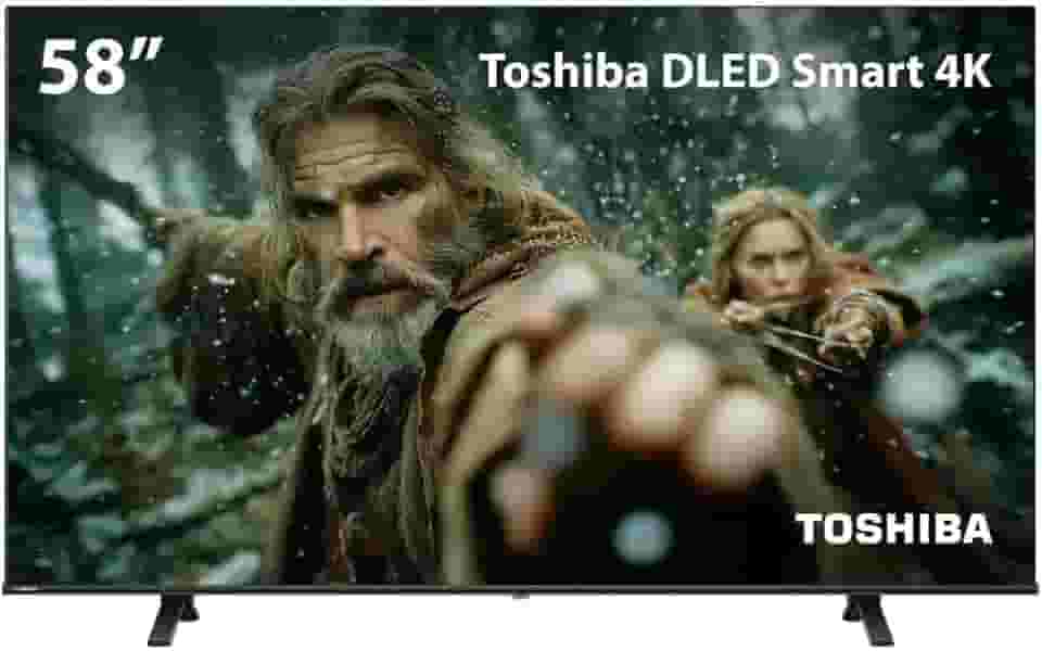 Smart TV DLED 58' 4K Toshiba 58C350NS VIDAA 3 HDMI 2 USB Wi-Fi