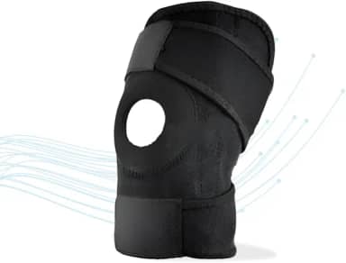 Joelheira Ortopédica de Compressão Patelar Ajustável Bilateral Preta Tensor Joelho para Lesões Imobilizador de Joelho Esportivo Joelheira de Compressão Ortopédica