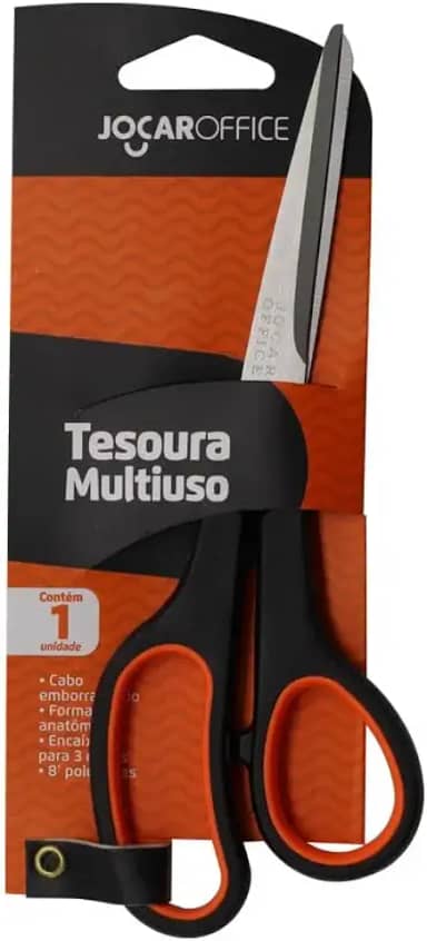 Tesoura Multiuso Aço Inox 8 Polegadas, Leonora, 91014, Transparente