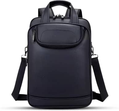 Mochila Couro Reforçada Executiva Grande Mochila para Notebook Trabalho Viagem Escola com Cabo de Aço Impermeável