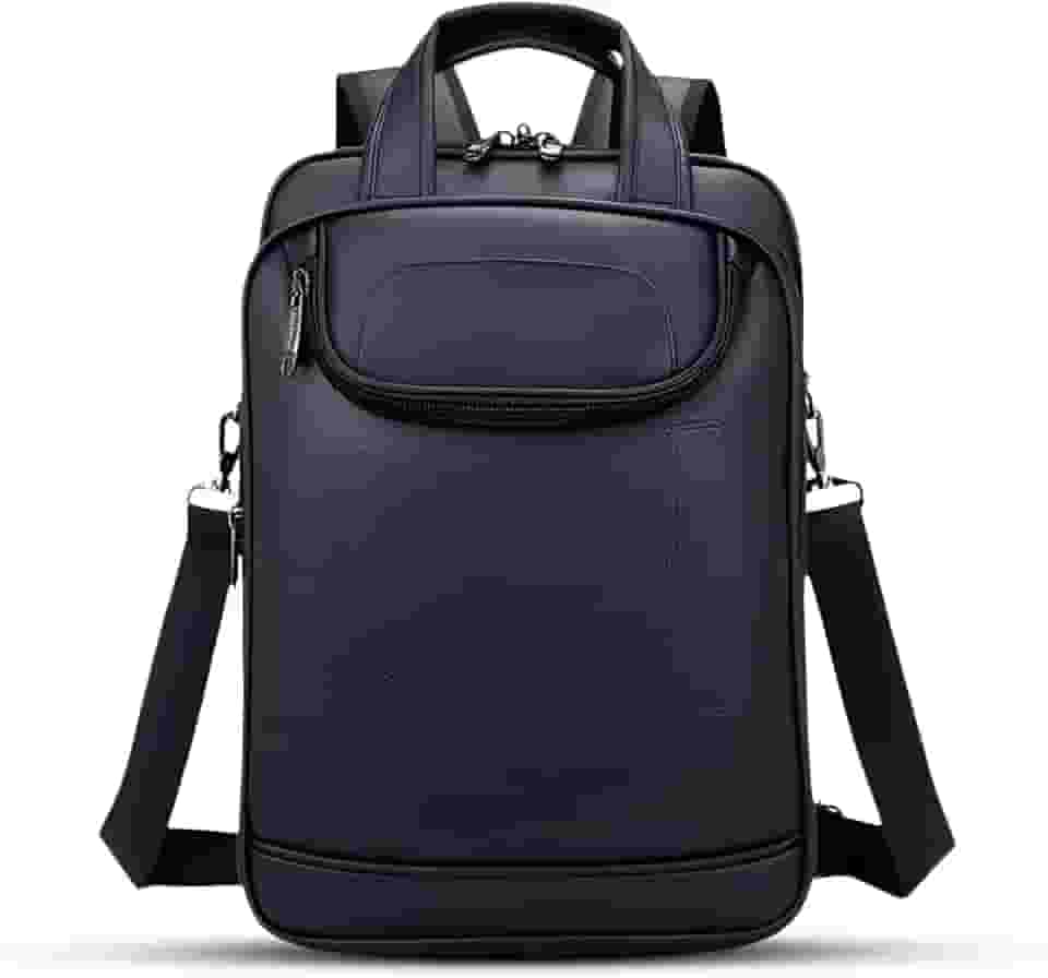 Mochila Couro Reforçada Executiva Grande Mochila para Notebook Trabalho Viagem Escola com Cabo de Aço Impermeável