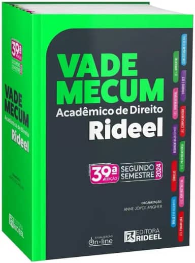 Vade Mecum Acadêmico De Direito Rideel 2024 - 39ª Edição - 2º Semestre