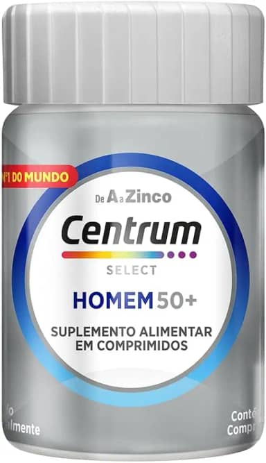 Centrum NOVO Homem 50 Mais Multivitaminico, com Vitamina D, Vitamina B12, Calcio e Magnesio, 30 Comprimidos