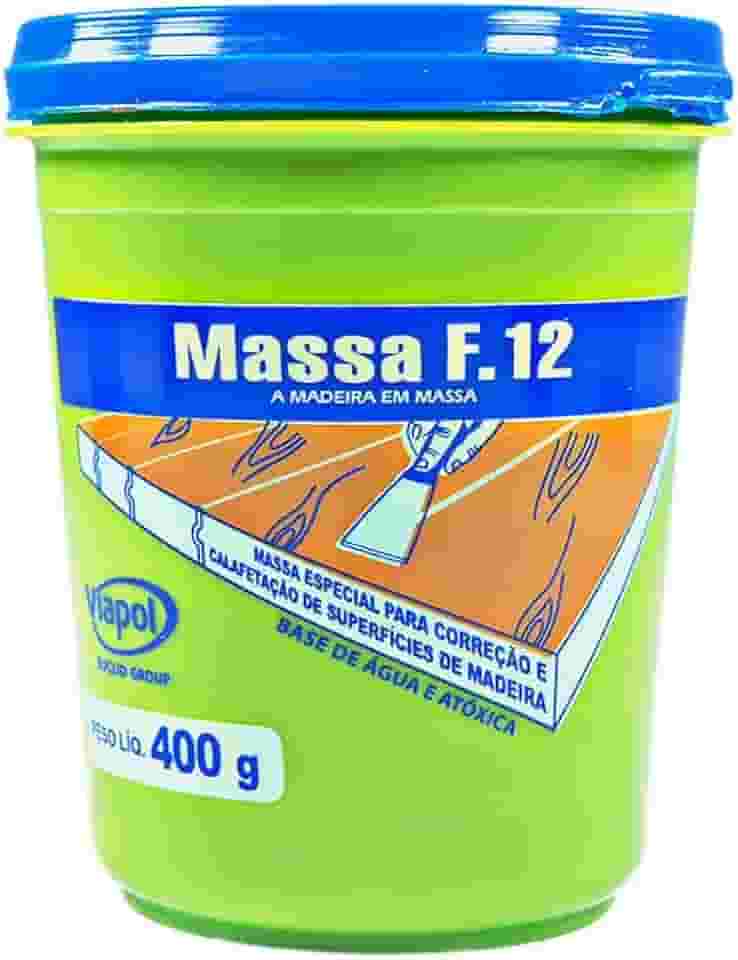 Massa F12 para Calafetar Madeira 400g Mogno
