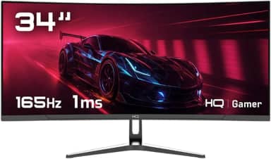 Monitor Gamer 34' Curvo 1ms, 165Hz, UltraWide (QHD) - 3440x1440 AMD FreeSync, HDMI, DP, HQ Premium HQ34C16 Bivolt