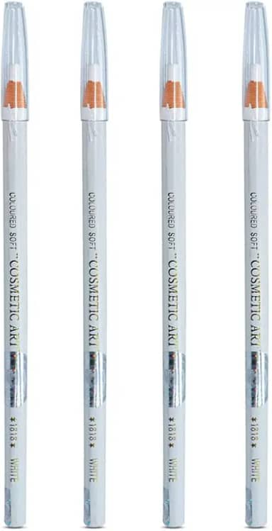 4 Lápis Dermatográfico para Design de Sobrancelha Micropigmentação Branco