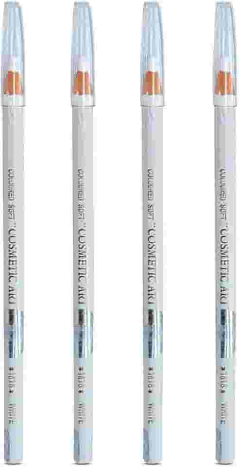 4 Lápis Dermatográfico para Design de Sobrancelha Micropigmentação Branco