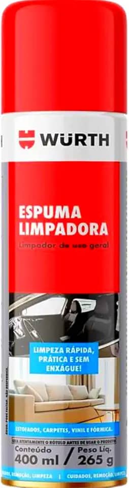 Espuma Limpadora Magica Para Limpar Colchão e Sofa Estofados Vinil Tecidos Tenis Uso Geral Wurth