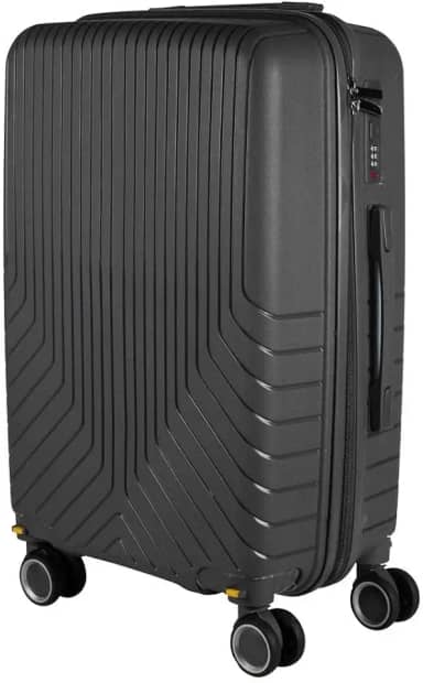Mala de Viagem Media em Polipropileno 4 rodas 360 - AeroMalas Miami (Grafite)