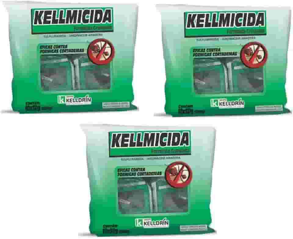 3 Pacotes Kellmicida Isca Granulada Para Formigas Cortadeiras Formicida Kelldrin 10x50g (1,5kg)