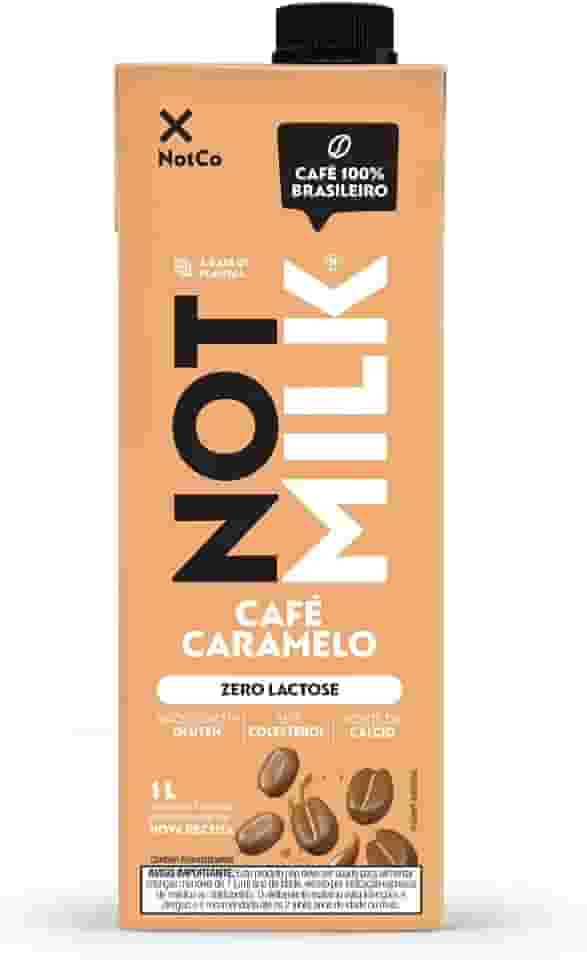 Bebida Vegetal NotCo NotMilk Café Caramelo 1L, Feito com Ingredientes 100% Vegetais, Sabor Leite com Café, Sem Lactose, Sem Glúten, Para Bebidas Quentes e Frias, Plant-Based, Vegano, Vegetariano.