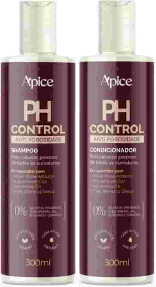 Kit Shampoo E Condicionador Ph Control Apice Anti Porosidade Capilar Tratamento Vegano 300ml
