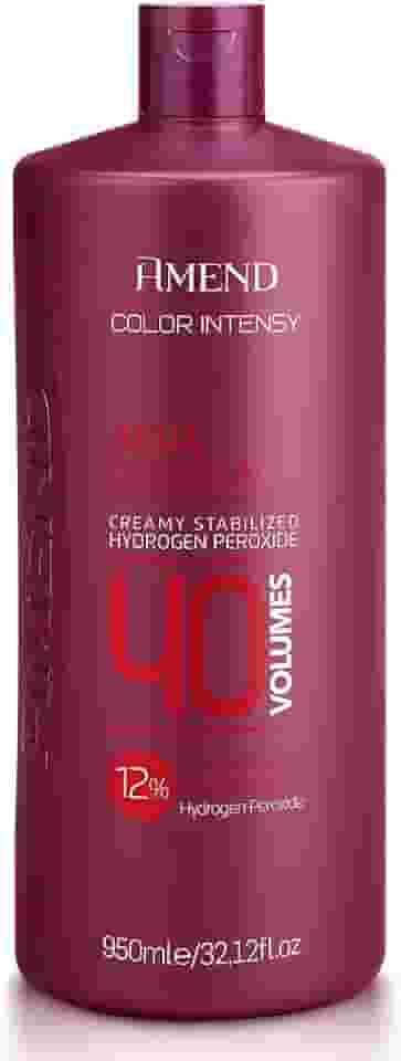 Água Oxigenada Cremosa Amend Color Intensy, Descolore E Auxilia No Tingimento Dos Cabelos, Uso Profissional, Promover A Oxidação Nos Processos De Coloração Ou Descoloração (40 volumes, 950ml)