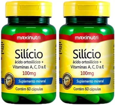 Silício - 2 unidades de 60 cápsulas - Maxinutri