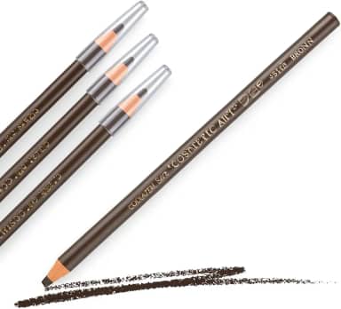 Lápis Dermatográfico Sobrancelhas Pele Desenho Cosmetic Art Cor Marrom n3 - Kit com 3 unidades