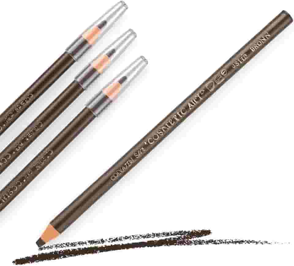 Lápis Dermatográfico Sobrancelhas Pele Desenho Cosmetic Art Cor Marrom n3 - Kit com 3 unidades