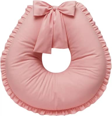 Almofada de Amamentação Babado Extra Grande Algodão (Rosê)