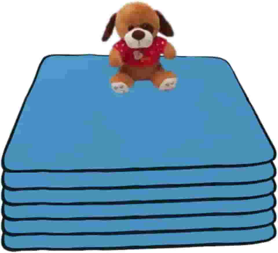 Kit 6 Tapetes Higiênico Coloridos Laváveis Super Absorção 200 Lavagens 70x50 (Azul)