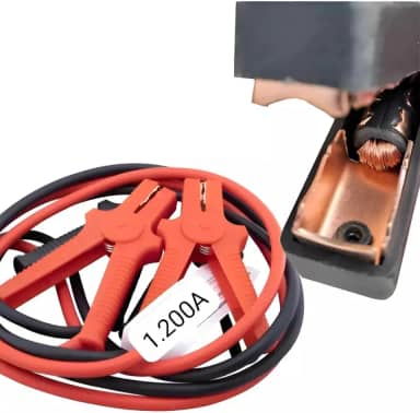 Cabo de Chupeta 1200 Amperes Para Caminhão Carro Moto Onibus Caminhonete Trator Forte Grosso Comprido Fios e Garras em Cobre Legitimo