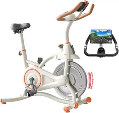 Bicicleta Ergométrica - Istema de Resistência Magnética Silencioso (<40dB), Relógio Eletrônico e Suporte para Tablet - Ideal para Casa e Academia (Carga até 150kg) - Ajustável