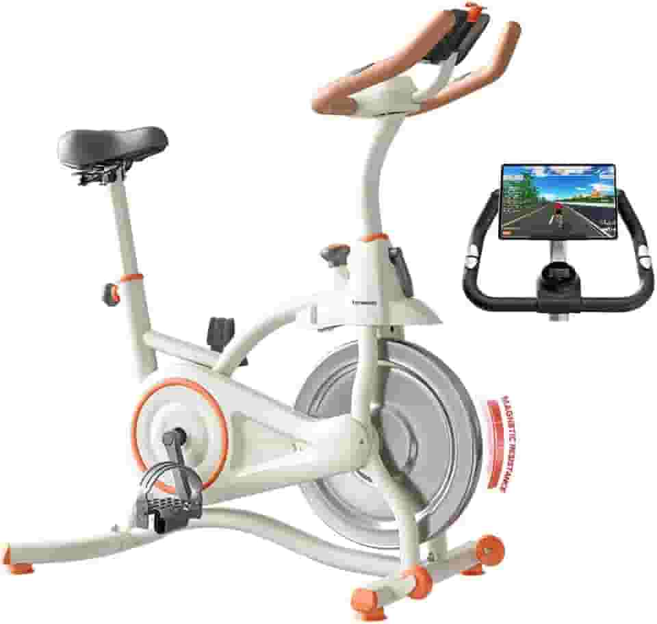 Bicicleta Ergométrica - Istema de Resistência Magnética Silencioso (<40dB), Relógio Eletrônico e Suporte para Tablet - Ideal para Casa e Academia (Carga até 150kg) - Ajustável